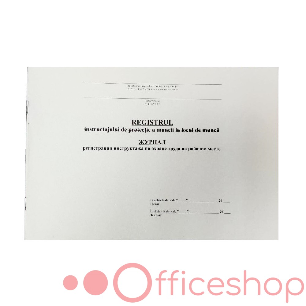 Registrul instructajului de protectie a muncii la loc de munca A4, 14 file, 171145